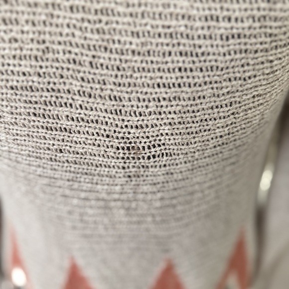 American Rag knit long cardigan with a chevron pattern in Cream - Picture 4 of 9